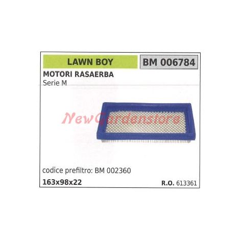 Filtro aria LAWN BOY motore rasaerba Serie M 006784