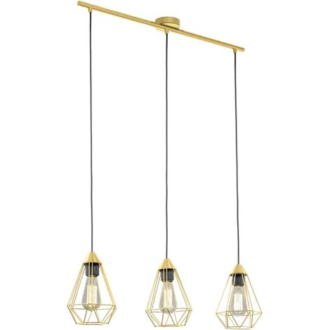 Lampe suspendue Tarbès Laiton Brossé L: 79.5 B: 17.5 H: 130cm Dimmable (1/3)
