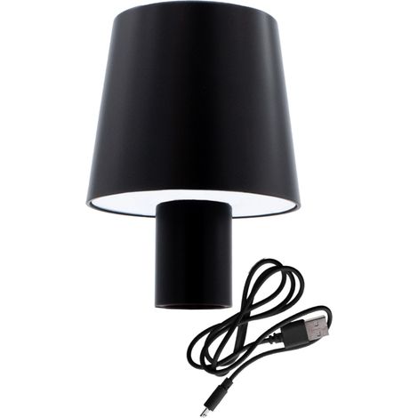 Akku Touch Flaschenleuchte 60 LED 14 x 10 cm - schwarz - Flaschenlicht warm und kalt weiß zum Aufstecken auf Flaschen - Deko Flaschen Lampe Tischleuchte dimmbar wiederaufladbar für den Innenbereich
