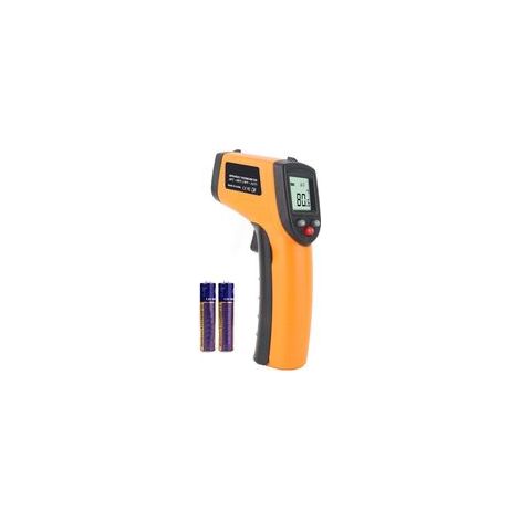Thermomètre infrarouge sans contact – Plage de -50°C à 400°C – Écran LCD rétroéclairé – Précision ± 1°C – Viseur laser pour ciblage (1/5)