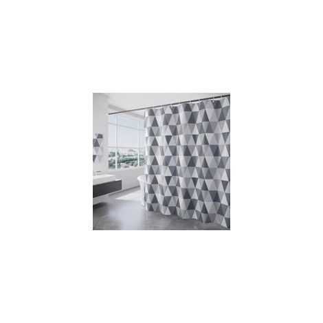 Tenda da doccia 180 x 180 cm, tenda da doccia triangolare, tenda da doccia antimuffa e impermeabile, con 12 anelli per tenda da doccia, adatta per il bagno. (1/4)