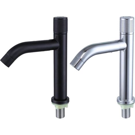 Mitigeur de lavabo, inox, argenté, monocommande, pour vasque (1/5)