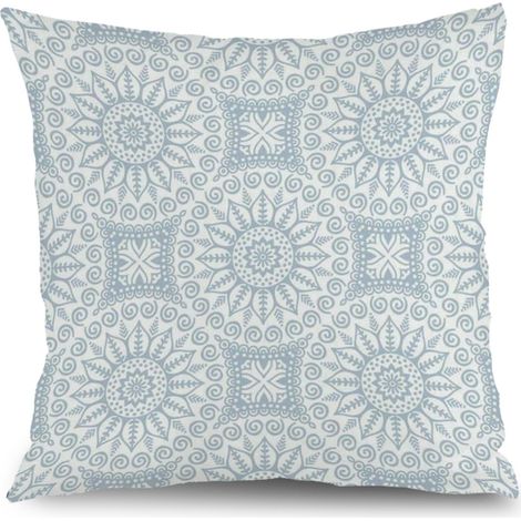 Housse de coussin floral été, décoration salon élégant,45×45cm (1/5)