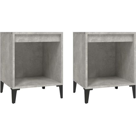 Maison Exclusive - Nachttische 2 Stk. Betongrau 40x35x50 cm