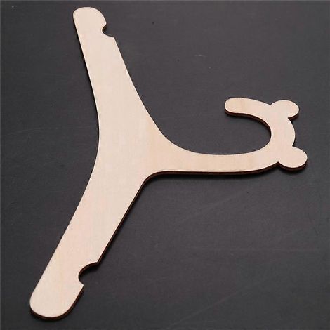 Lot de 10 cintres en bois naturel pour vêtements de bébé - (1/5)