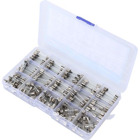 200-teiliges Sicherungsset aus Sicherheitsglas, 1–20 A, 250 V, 6 x 30 mm, 5 x 20 mm, für Spielzeugautos (1/5)