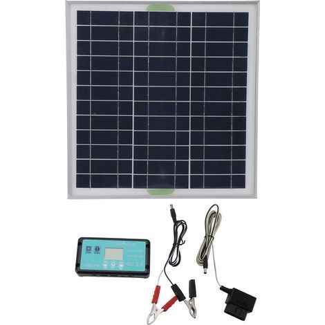 Cargador de batería de abs de silicio monocristalino de panel solar de 50w MPPT con control impermeable de coche de obd (1/5)