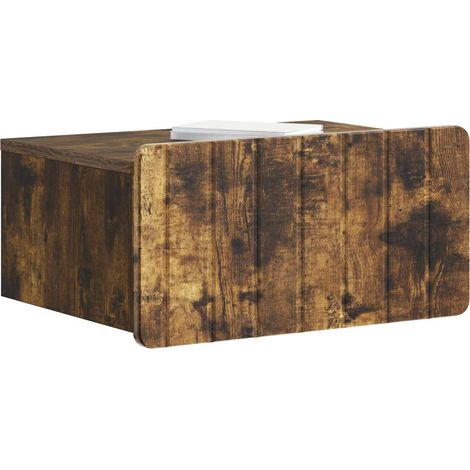 Maison Exclusive - Mobiletto da notte a muro 2 pcs Rovere Fumo 49 x 34,5 x 24 cm