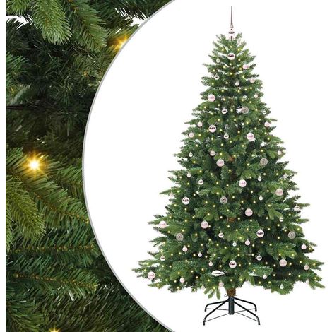 vidaXL Sapin de Noël artificiel avec 300 LED Vert 240 cm PE et PVC