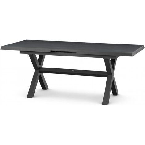 Siena Garden Sincro Ausziehtisch, ausziehbar – 160/200 x 90 cm, Aluminium (matt anthrazit) & HPL Fer (1/5)