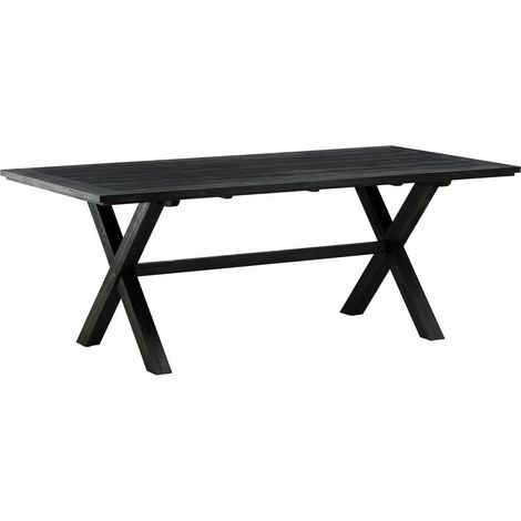 Table de Jardin en Bois "Rives" 200cm Noir