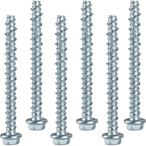 30 Pieces M6x75mm Zinc Plated Concrete Screws Without Dowel (1/5)