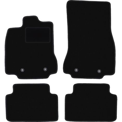 Tapis en velours noir pour : Jaguar XF I 2WD X250 berline, break (2007-2015) (1/5)