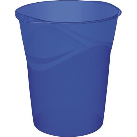 Corbeille à papier Cep Pro Happy bleue translucide 14 L