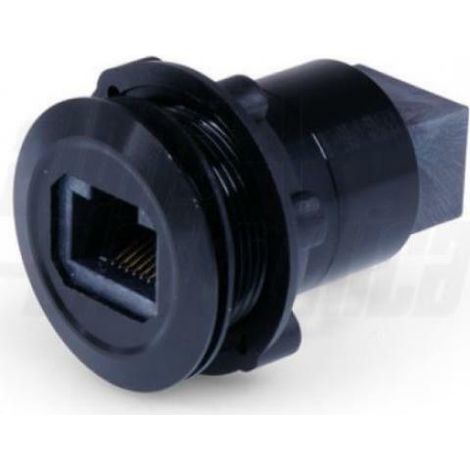 Alpha elettronica presa passante da pannello cat 5e rj45 22mm nera 94-951np (1/3)