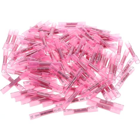 Lot de 200 eurs Bout à Bout Sertis en Cuivre, Rouges, pour 0,5-1,5 Mm², sans Ruban Adhésif, pour Automobile et Industrie Électronique (1/5)