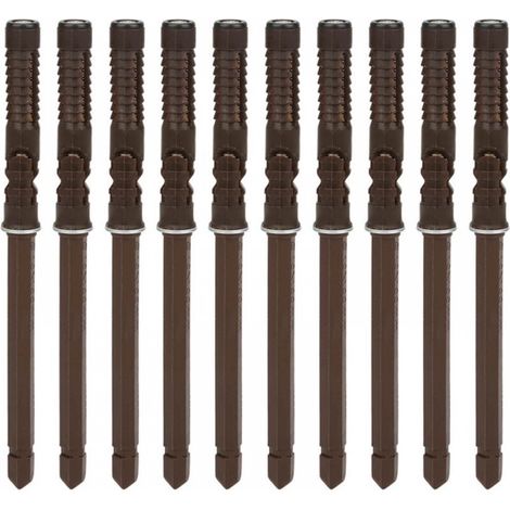 Lot De 10 Supports Muraux Invisibles Pour Étagère 10 x 100 Mm Marron Avec Embouts Forte Capacité De Charge Pour Bibliothèque Flottante Ou Étagères Murales Diy (1/5)