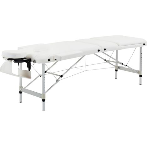 Camilla de masaje plegable ajustable con reposacabezas PVC y aluminio 215x60 cm HOMVRA (1/5)