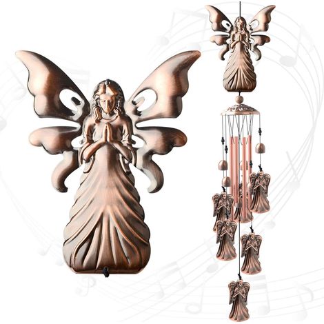 Electroplating retro angel wind chimes outdoor commemorative wind chimes (1/5)