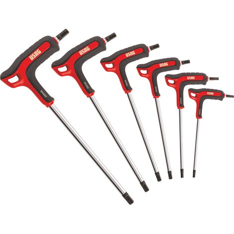 USAG 280 HG/SE6 – Set 6 Chiavi Maschio Esagonali (2,5‑8 mm) Bimateriale