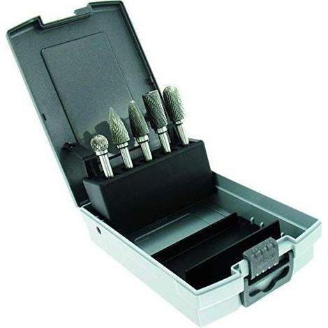 ESTUCHE 5 FRESAS ROTATIVAS M DURO - 100X40X120