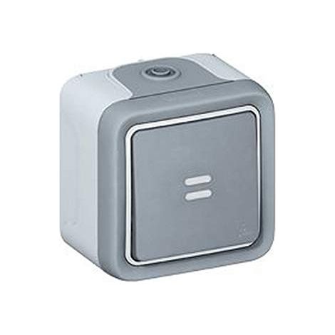 Legrand 069710 - Interruptor indicador Prog Plexo superficie gris completa - 10 AX - cableado existente
