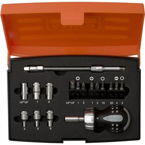 BAHCO Jgo Destorn Carraca Mini 18P 808050S-18 X30 UNIDADES (1/2)
