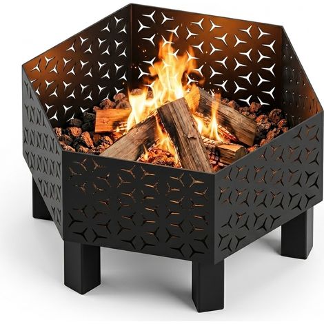 Ohnisko HEXA, 70 x 70 x 25 cm, Schwarz
