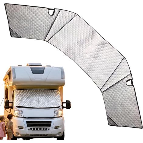 Pare-pour Camping-Car Couverture Pliable Universelle en Aluminium  Pare-Auto Pour Véhicule Camion Tableau De Bord Été Camping Extérieur (1/5)