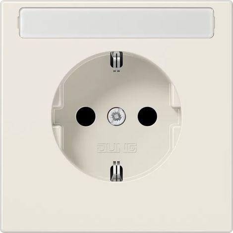 Jung SCHUKO®-Steckdose, 16 A 250 V , mit Schriftfeld, Duroplast, Serie LS, weiß LS 1520 NA