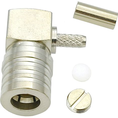Conector QMA para cable RG174, en 谩ngulo. (1/5)