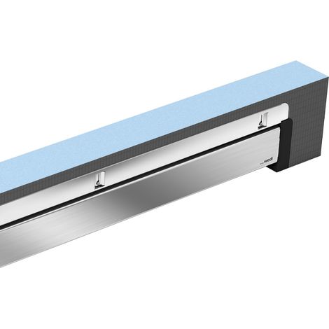 Wedi – Élément d'adaptation pour receveurs de douche Fundo – Écoulement mural 900mm – Barrette réversible en acier V2A – Système 100% étanche (1/4)