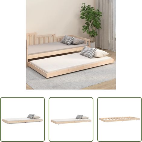 vidaXL Cadre de lit 80x200 cm - Cadre de lit sans matelas 80x200 cm bois massif de pin (1/5)