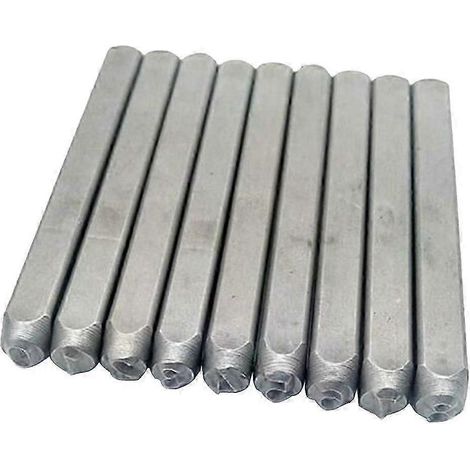 Ensemble de tampons à chiffres et à lettres pour loisirs créatifs, outil en acier, métal et cuir-6mm