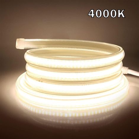 Striscia LED COB ad Alta Tensione AC230V da 432 LED al Metro Impermeabile 5 Metri  4000K (1/5)