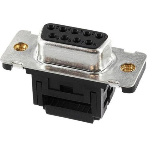 Connecteur D-Sub - 9 Pôles - Angle Droit - Type À Coupure Et Serrage - 1 Pièce