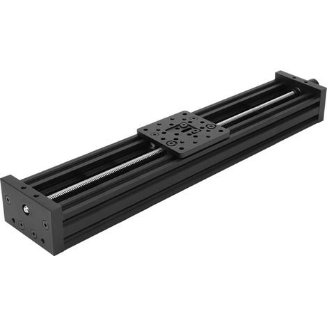 Rail de guidage à vis pour table de travail linéaire, en alliage d'aluminium, pour imprimante 3D et machine de gravure, fil de 2 mm, noir/argent, 500 mm (1/5)