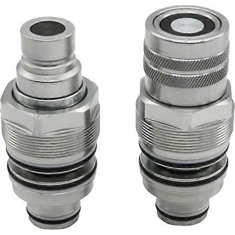 Raccord rapide hydraulique plat compatible avec les chargeuses compactes 6680018/79837 (1/5)