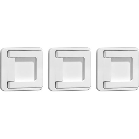 3pcs Verrou de Fenêtre Coulissante et Serrure de Sécurité Abs sans Perçage Anti-usure pour Porte Coulissante, Limiteur de Fenêtre Bureau et Hôtel, Protection Garçon et Filles