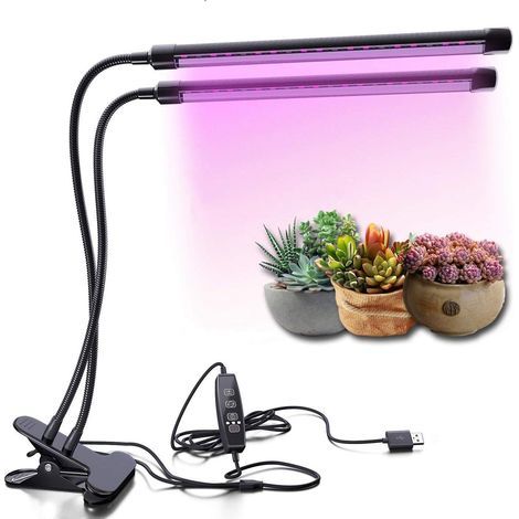 Lampes horticoles à 30 LED, double tête, interface USB (1/5)