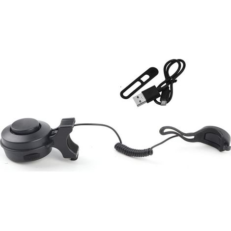 Sonnette de vélo rechargeable USB étanche klaxon électronique ultra puissant pour cyclisme (1/5)