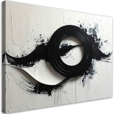 Impresión de Imagen, Abstracción de forma infinita en blanco y negro, 30x20 (1/5)