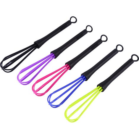 Fouet Plastique - Pour Mélange Crème Coloration Cheveux et Préparations Culinaires - 5 Pièces - Sans Rouille Ni Déformation (1/5)