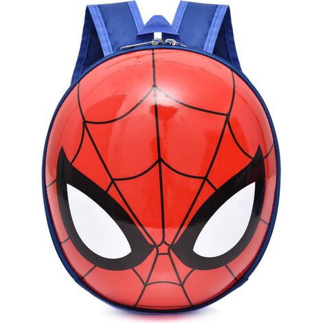 Sac à dos enfant rigide Spider Man bleu, coque dure maternelle, bretelles épaisses larges, joli cartable garçon (1/5)