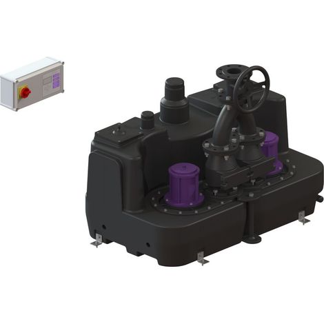 Kessel Hebeanlage Aqualift F XL 300 l Duo SPF 3000-S3, Schieber aus Guss (1/2)