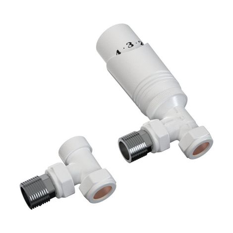 FugaFlow Eccelente Acces Kit de raccordement radiateur universel - angle droit - blanc mat (1/4)