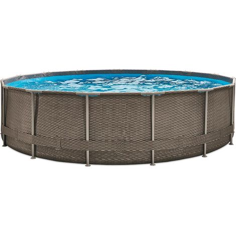 Summer Waves Rundpool Active Frame Swimmingpool Ø 457 x 106 cm, braun Rundpool