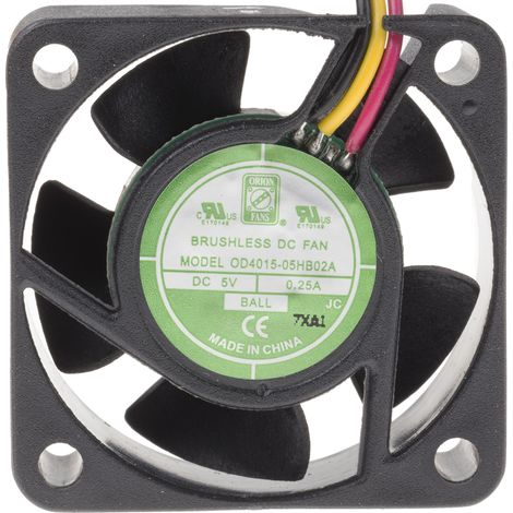 Ventilateur axial RS PRO 5 V c.c., 14.4m³/h, 40 x 40 x 15mm, 1.5W ( Prix pour 1 )