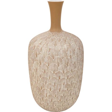 Jarrón de poliresina blanco 21,5x21,5x41
