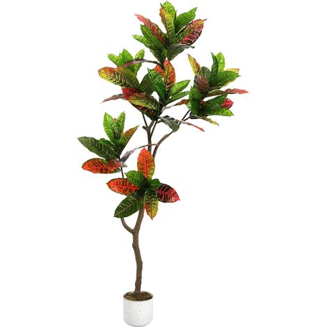 Figuier Lyre Artificiel 150cm, Plante PEVA réaliste, Arbre Artificiel avec Pot, déco intérieur extérieur Maison Bureau (1/5)